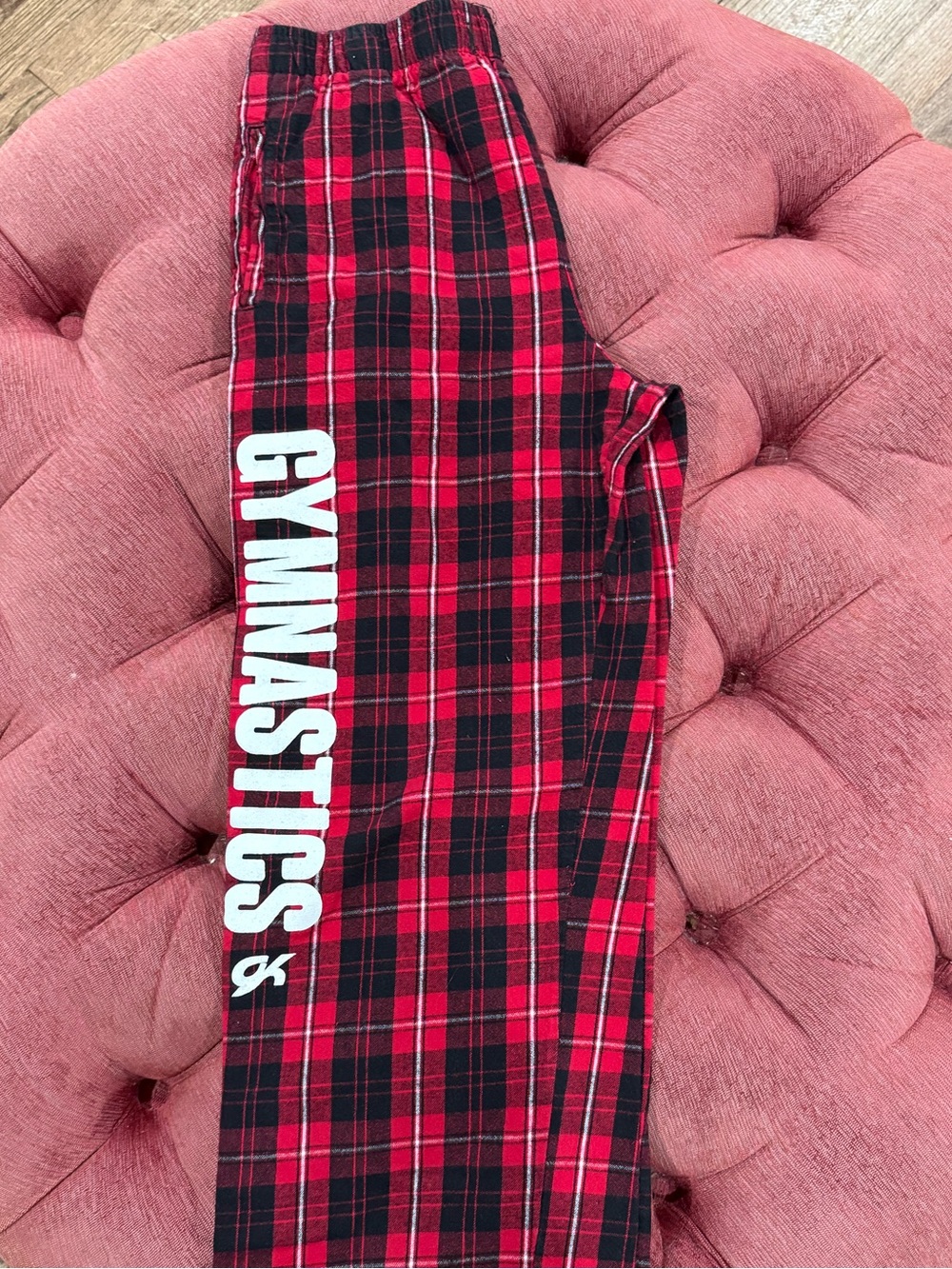 boxercraft Red and Black Plaid Kids Sweatpants with White Side Logo